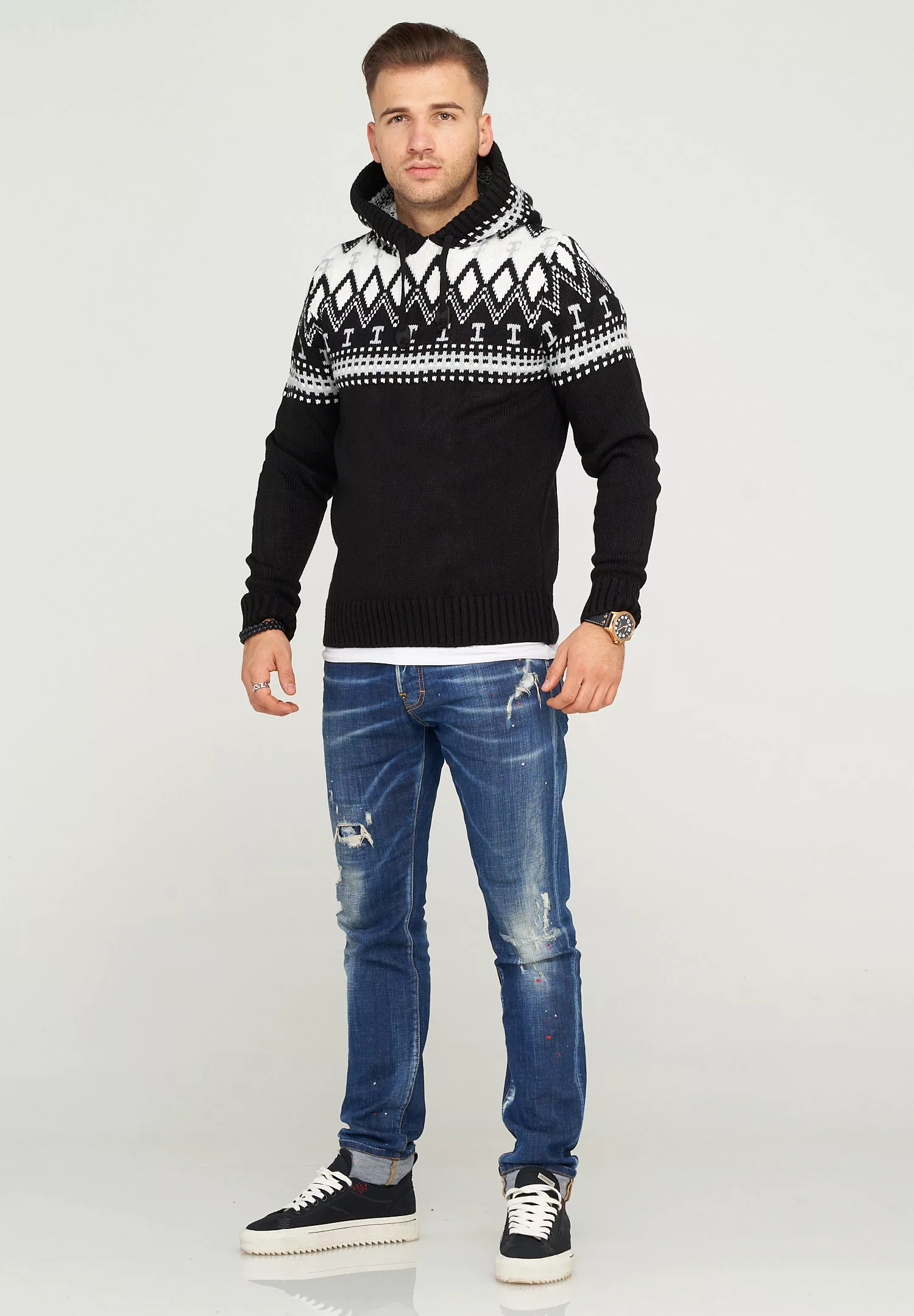 behype Strickpullover "BHCHRIS", im Norweger-Stil günstig online kaufen