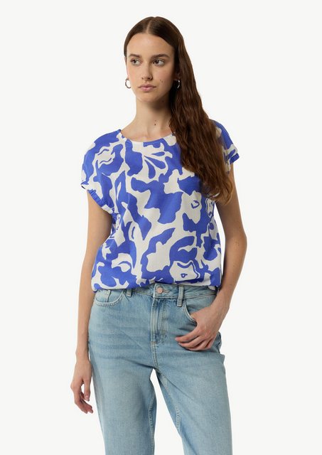 comma casual identity Blusentop Bluse mit All-over-Print Logo, Stickerei, G günstig online kaufen