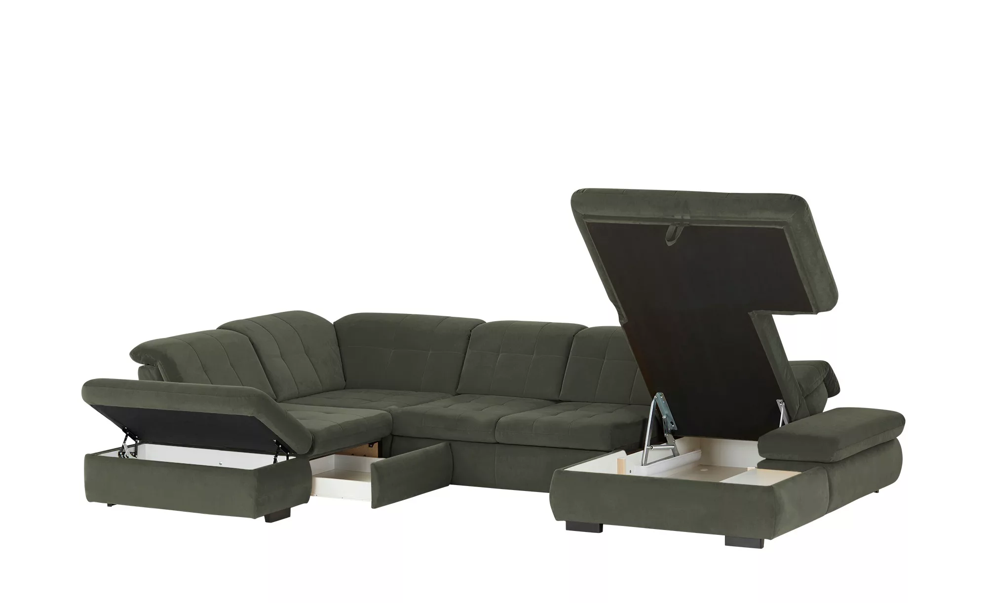 Lounge Collection Wohnlandschaft  Spencer ¦ grün ¦ Maße (cm): B: 382 H: 102 günstig online kaufen