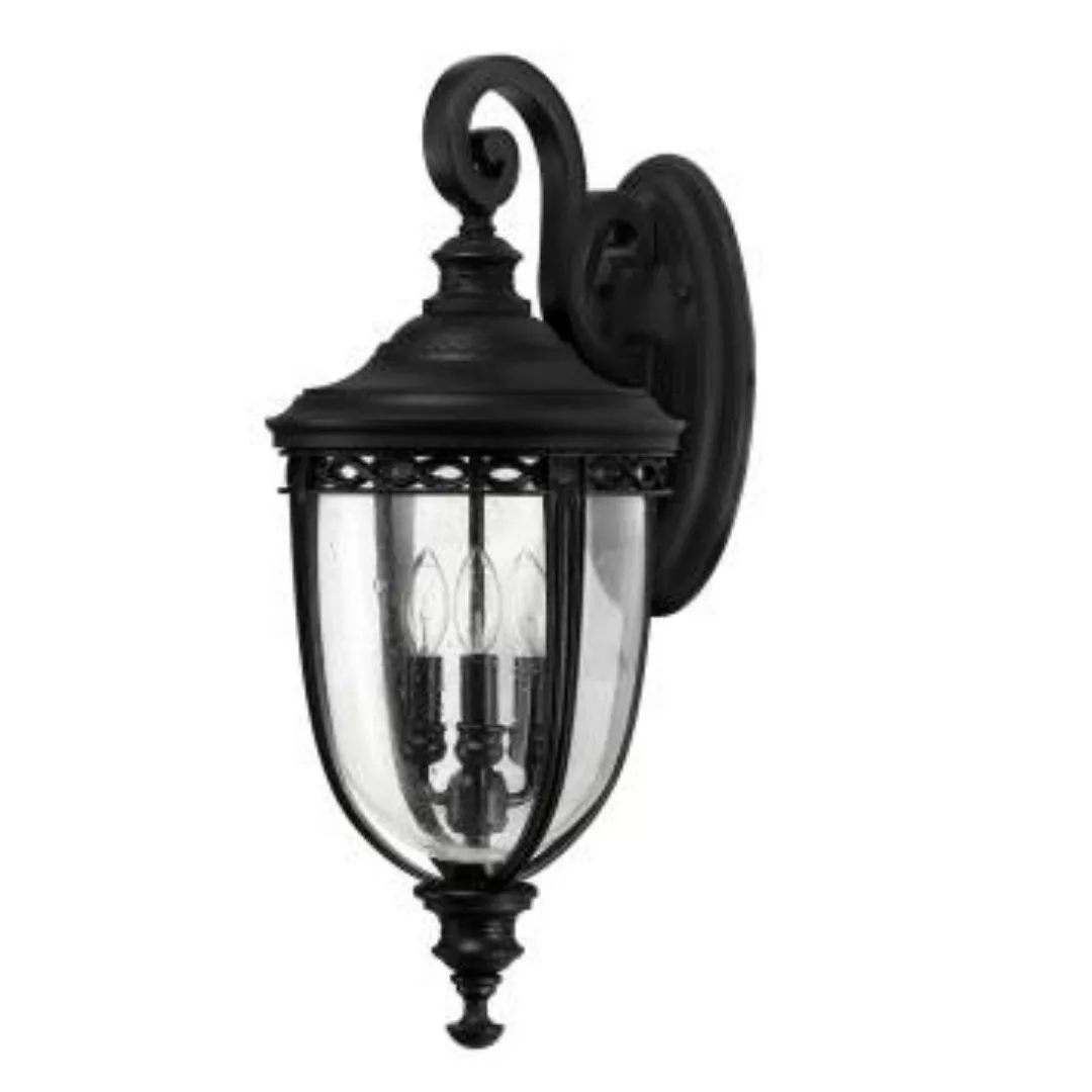 Große Wandlampe EDMUND Schwarz H:62cm IP44 außen günstig online kaufen