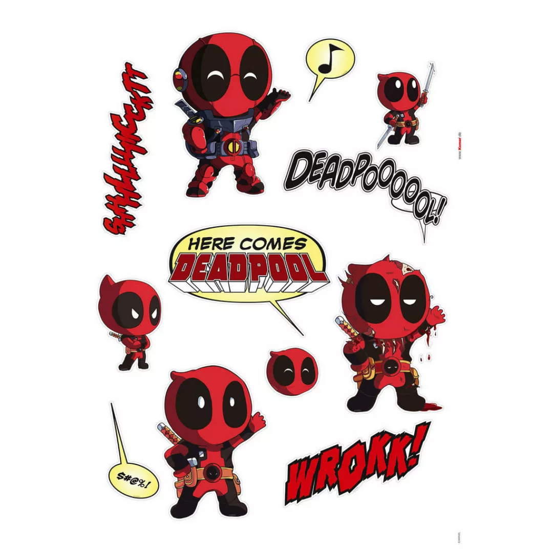 Komar Wandtattoo "Deadpool Cute - Größe 50 x 70 cm", (12 St.), selbstkleben günstig online kaufen