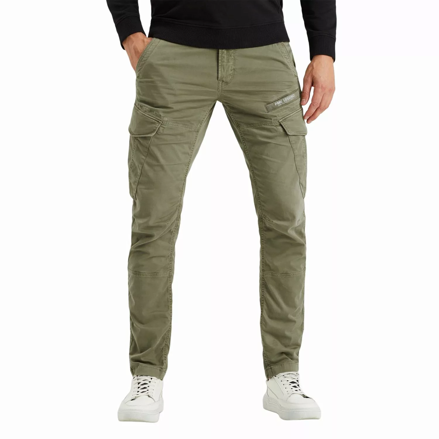 PME Legend Herren Cargohose NORDROP - Tapered Fit - Grau Blau Grün günstig online kaufen