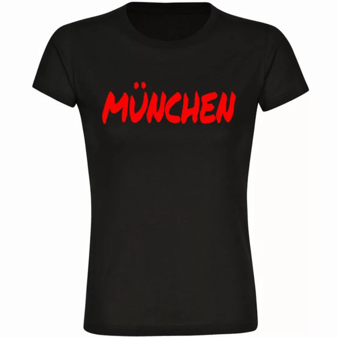 multifanshop T-Shirt Damen München rot - Textmarker - Frauen günstig online kaufen