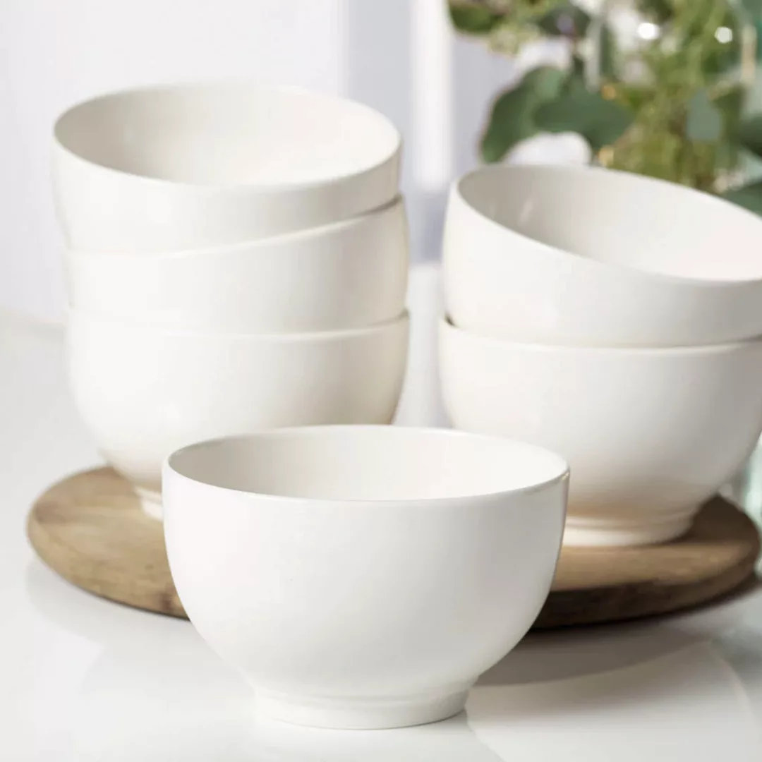 vivo Villeroy & Boch Group Müslischüssel »Basic White«, 6 tlg., aus Porzell günstig online kaufen