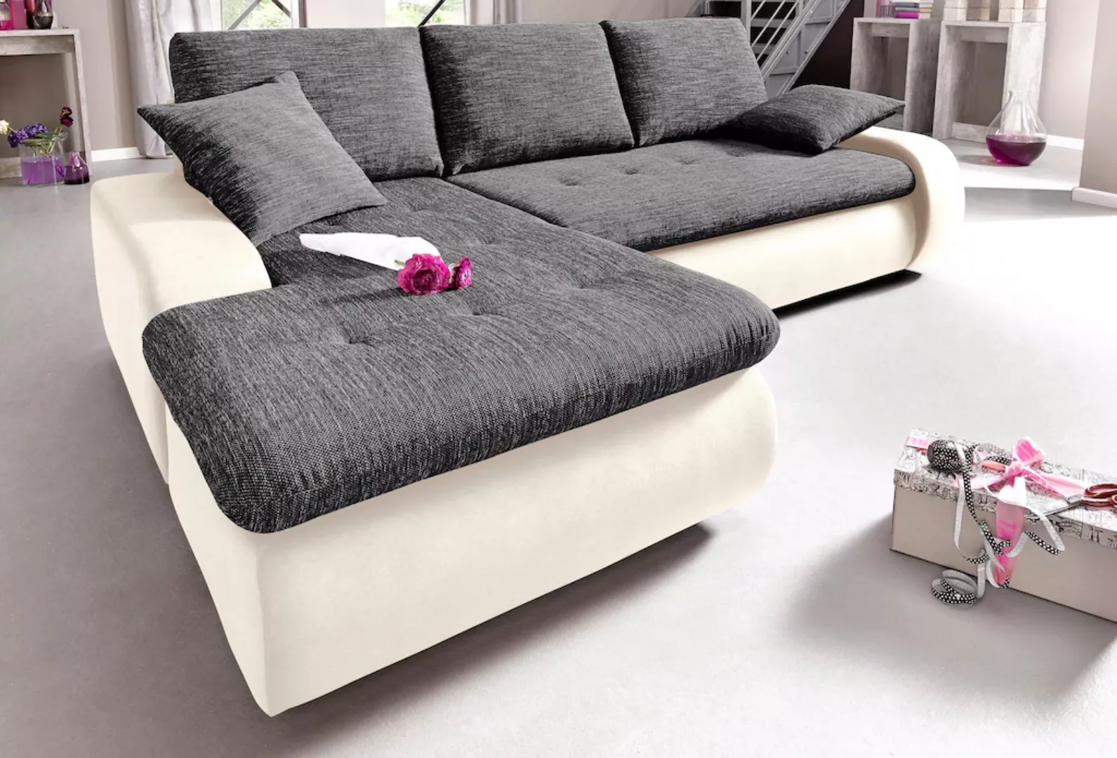 TRENDMANUFAKTUR Ecksofa "Indie, L-Form", wahlweise XL oder XXL günstig online kaufen