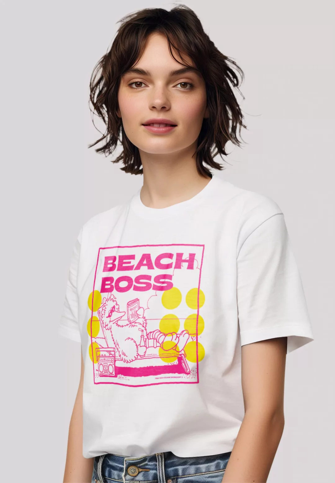 F4NT4STIC T-Shirt "Sesamstraße Bibo Beach Boss", Premium Qualität,Nostalgie günstig online kaufen