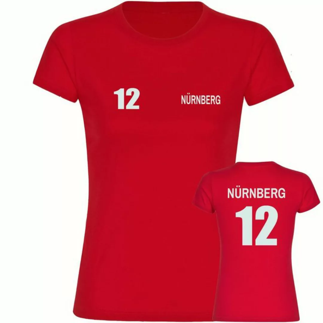 multifanshop T-Shirt Damen Nürnberg - Trikot Nummer 12 - Frauen günstig online kaufen