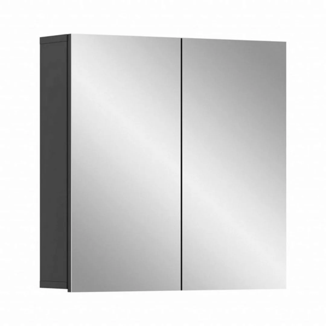 xonox.home Badezimmerspiegelschrank in Grau - 60x60x15cm (BxHxT) günstig online kaufen