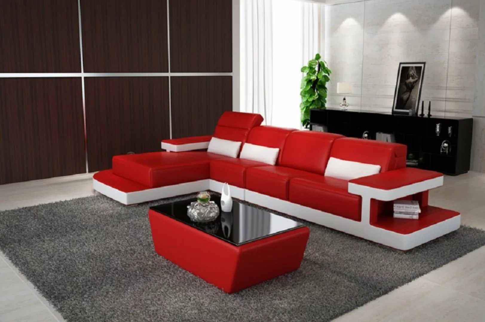 JVmoebel Ecksofa, Leder Modern Couch Wohnlandschaft Ledersofa Sofagarnitur günstig online kaufen