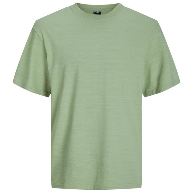 Jack & Jones Rundhalsshirt Jack&Jones XXL Stretch-T-Shirt salbeigrün Strukt günstig online kaufen