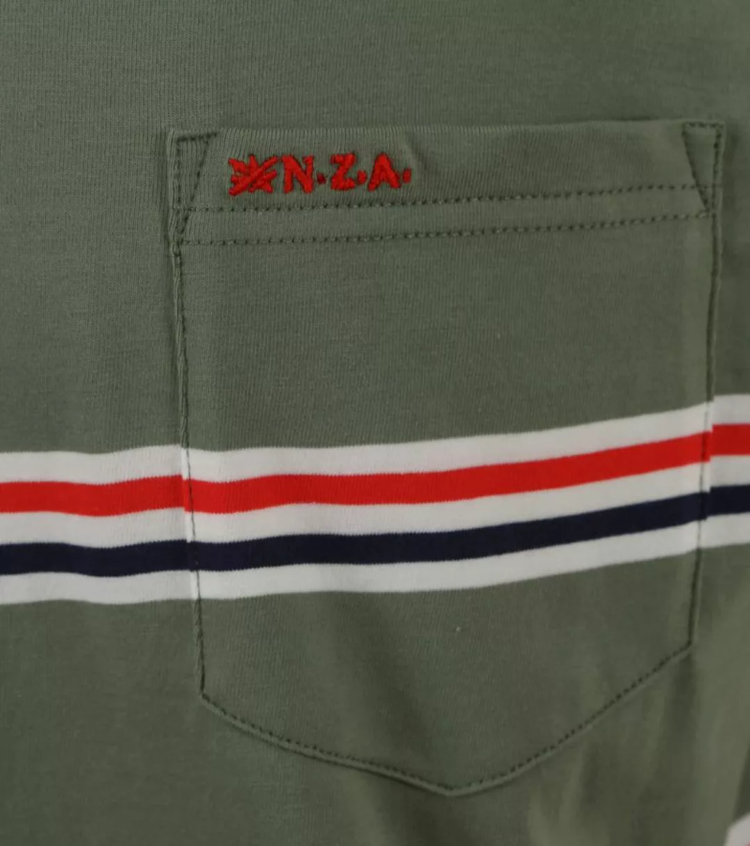 NZA-T-Shirt Taikehu Streifen Grün - Größe L günstig online kaufen