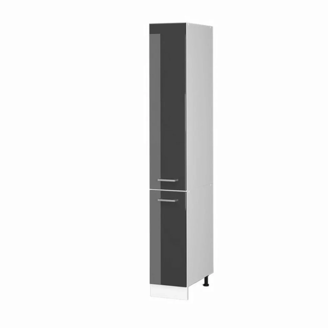 Vicco Schranksystem R-Line, Anthrazit Hochglanz/Weiß, 30 cm mit Türen günstig online kaufen