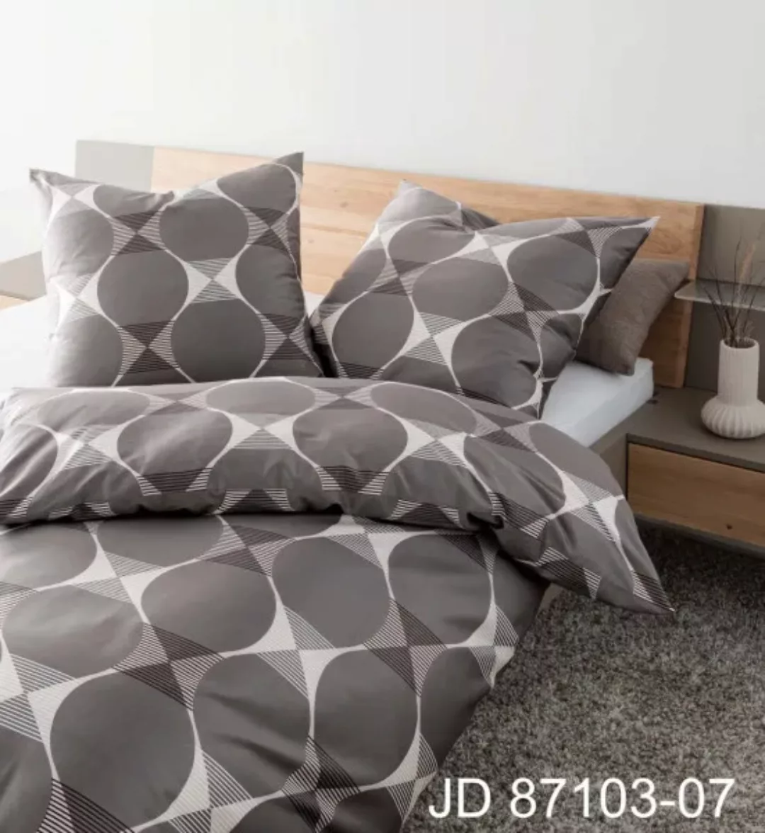 Janine Janine Mako-Satin Bettwäsche J. D. 87103 taupe Größe:  240x220 cm + günstig online kaufen