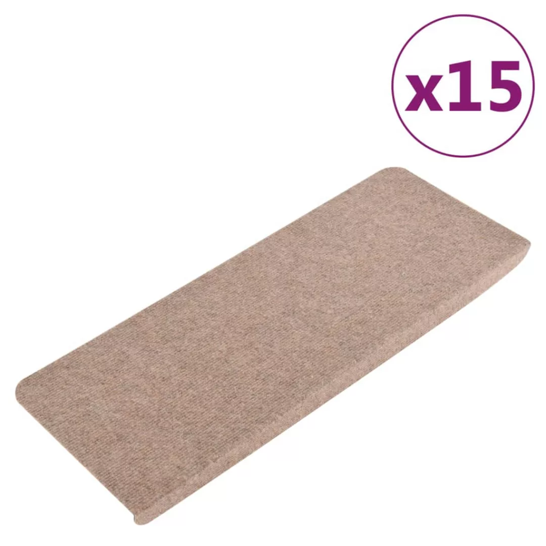 Vidaxl Stufenmatten Selbstklebend 15 Stk. 65x28 Cm Beige günstig online kaufen