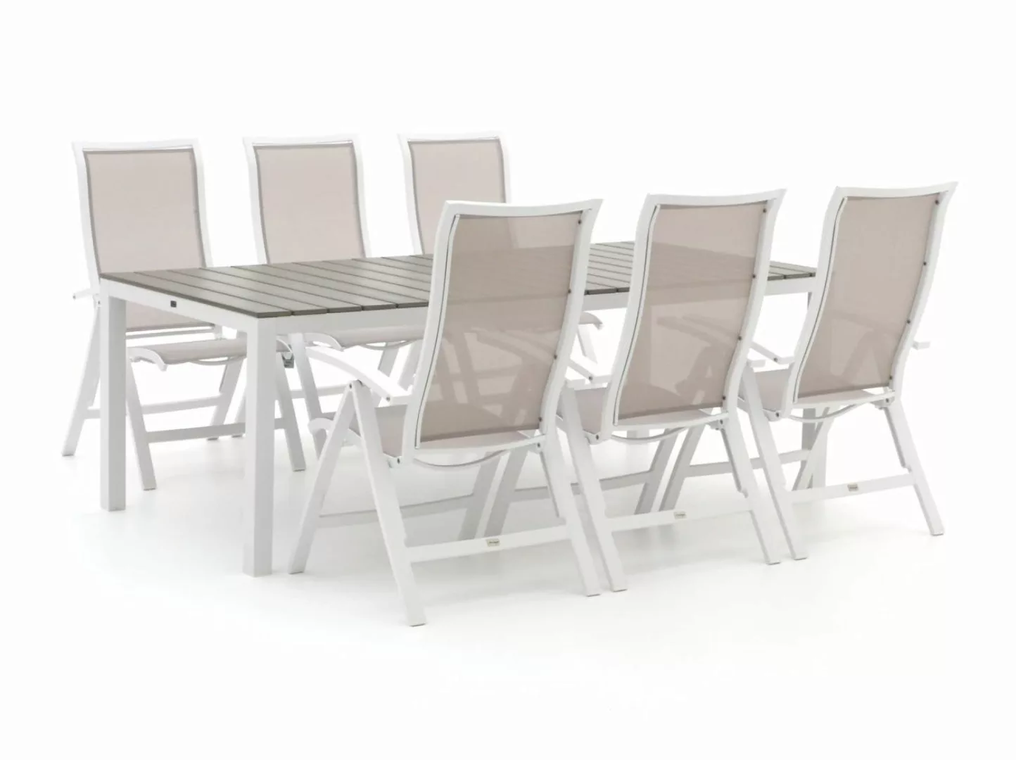 Bellagio Lugo/Fidenza 220 cm Gartenmöbel-Set 7-teilig verstellbar günstig online kaufen