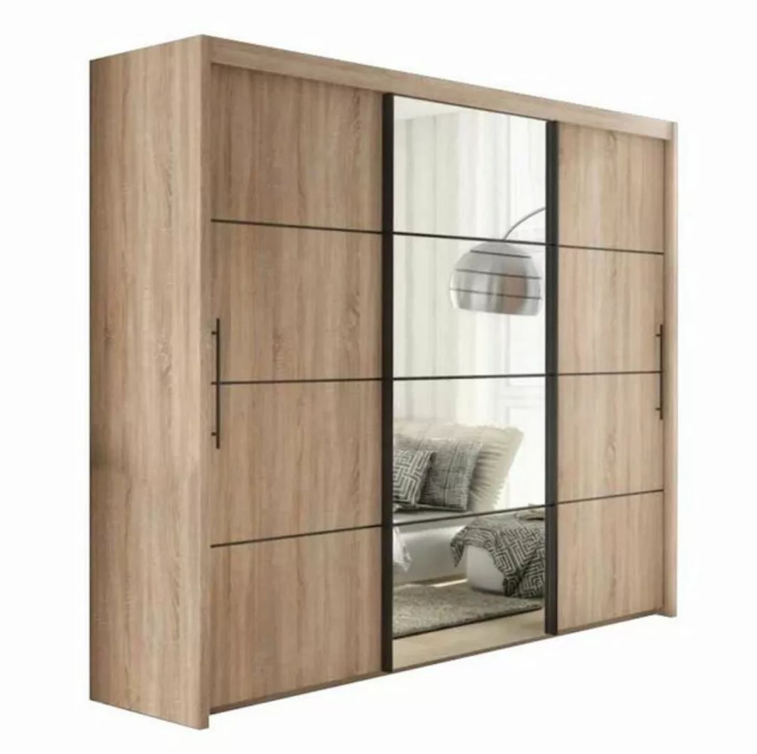 Feldmann-Wohnen Schwebetürenschrank Ivona (1-St) 250x62x216cm, 3-türig mit günstig online kaufen