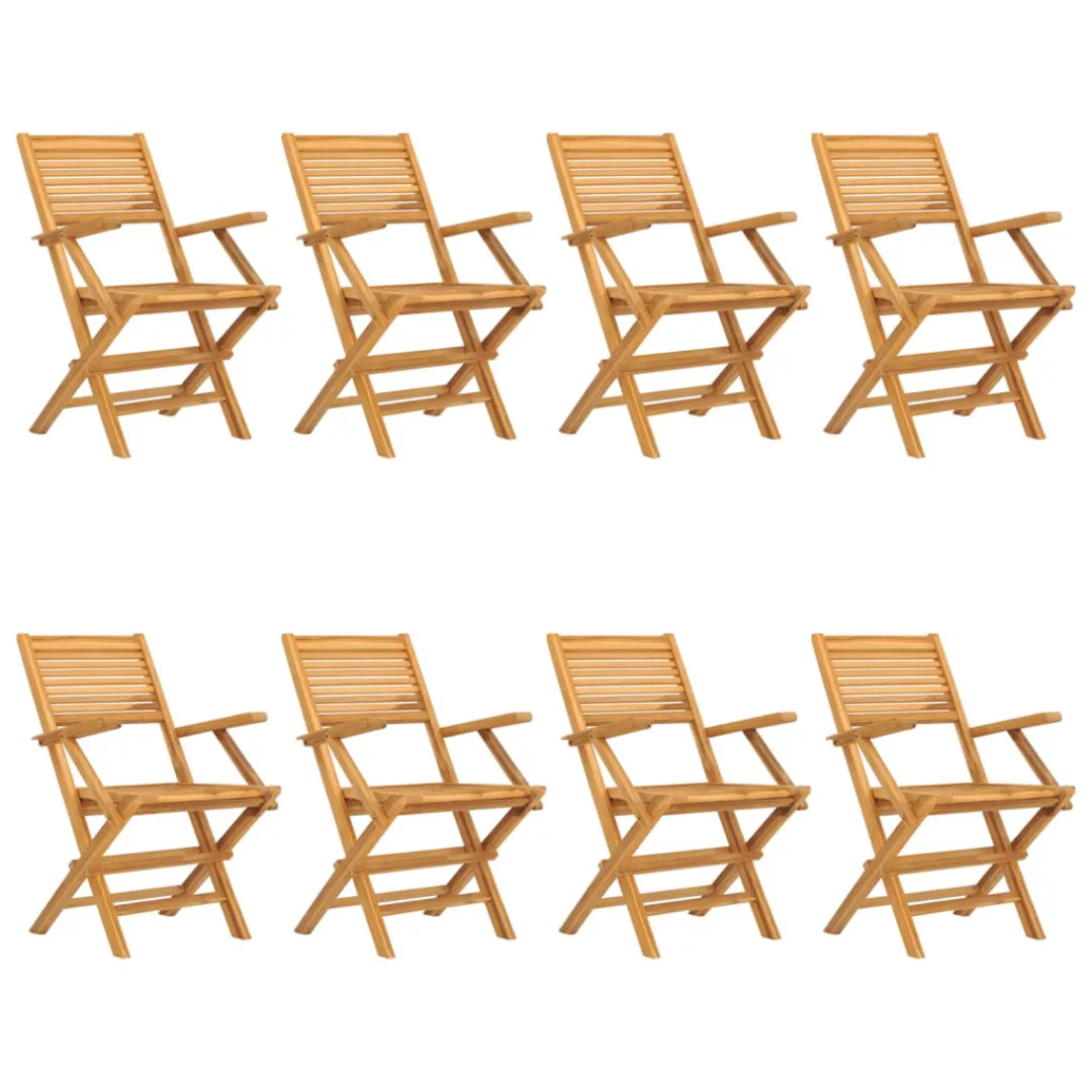 Vidaxl Gartenstühle 8 Stk. Klappbar 55x62x90 Cm Massivholz Teak günstig online kaufen