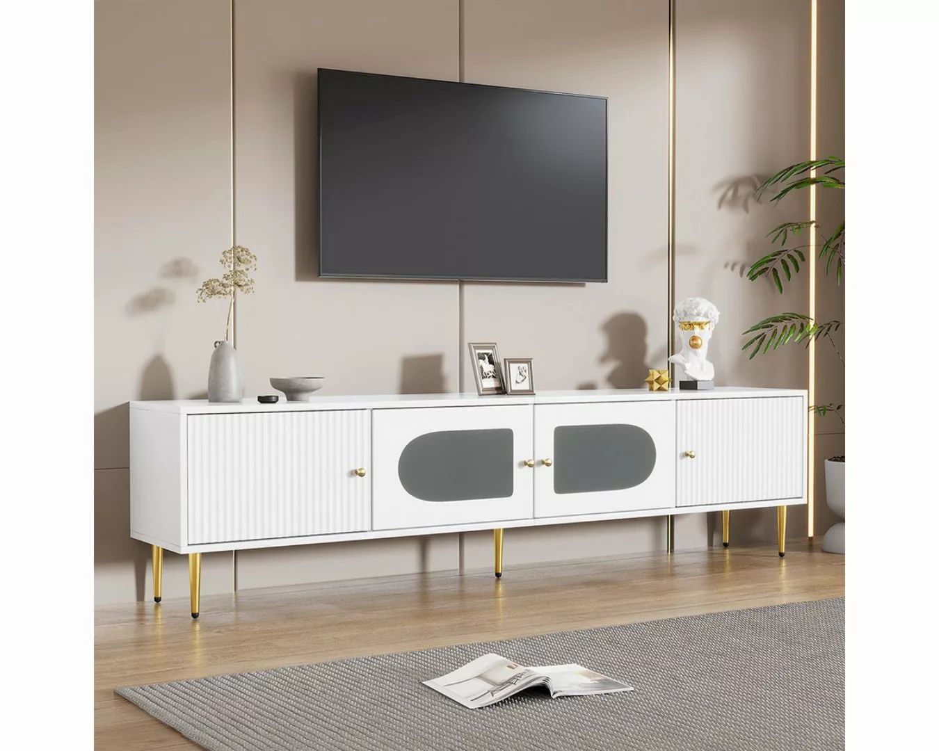 XDeer TV-Schrank TV-Schrank mit Goldenen Beinen und Griffen TV-Tisch günstig online kaufen