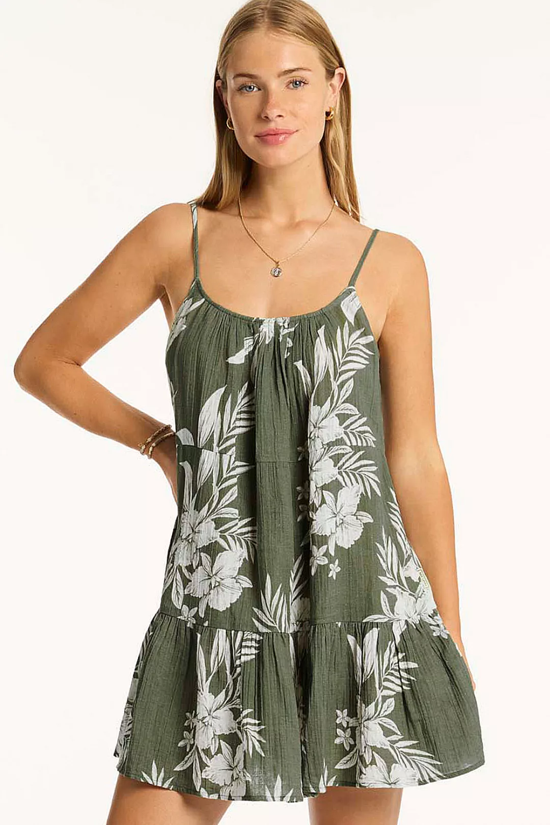 Sea Level Strandkleid, kurz Aloha 42 grün günstig online kaufen