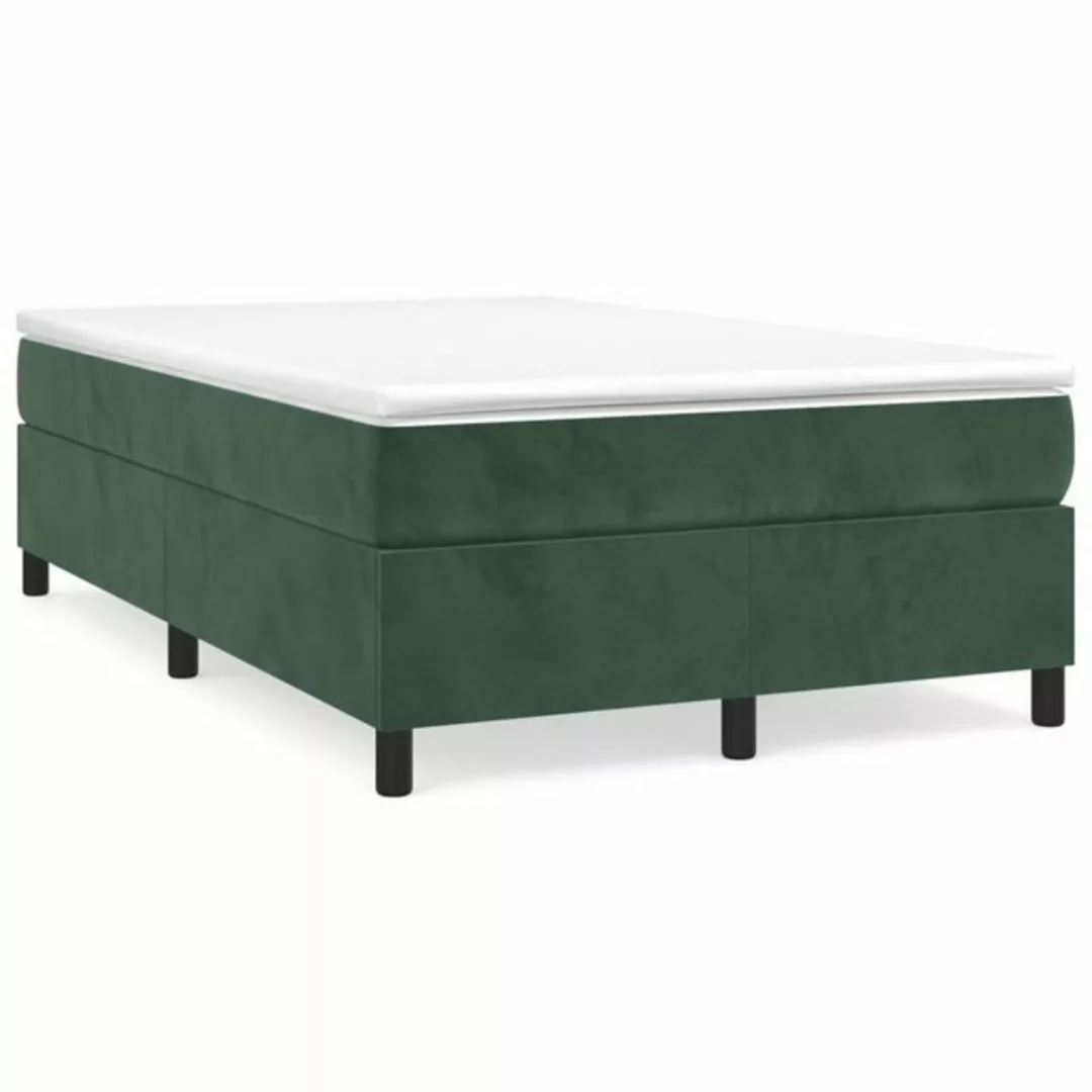 furnicato Bett Bettgestell ohne Matratze Dunkelgrün 120x200 cm Samt (1-tlg) günstig online kaufen