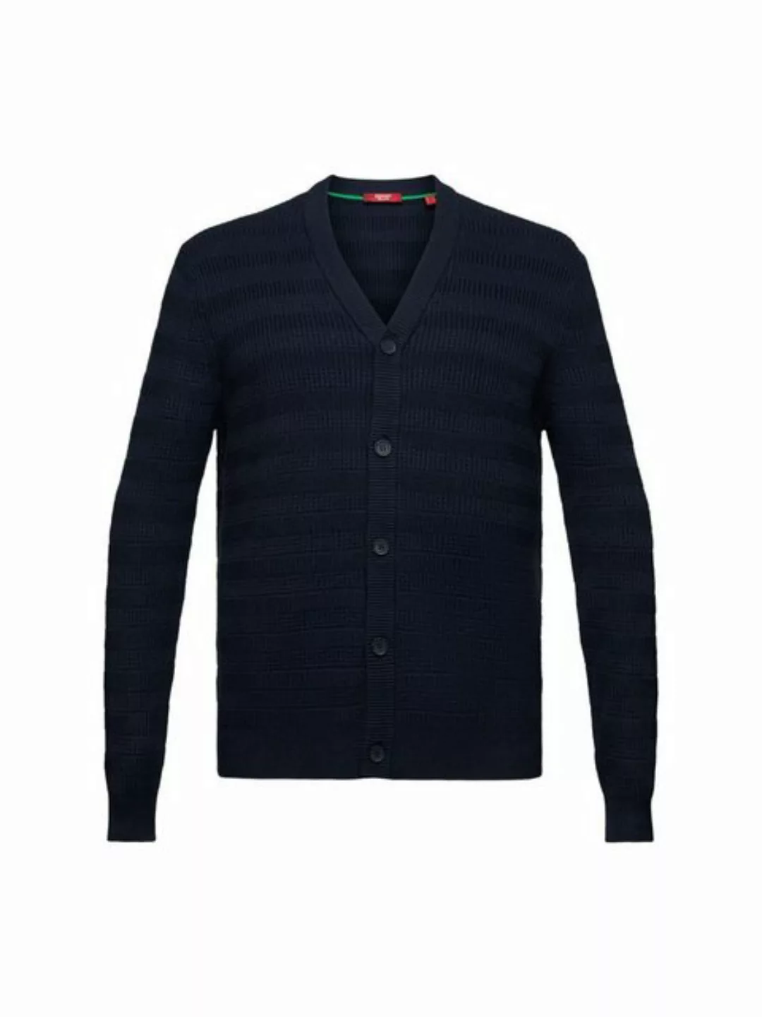 Esprit Strickjacke Baumwoll-Cardigan mit V-Ausschnitt (1-tlg) günstig online kaufen