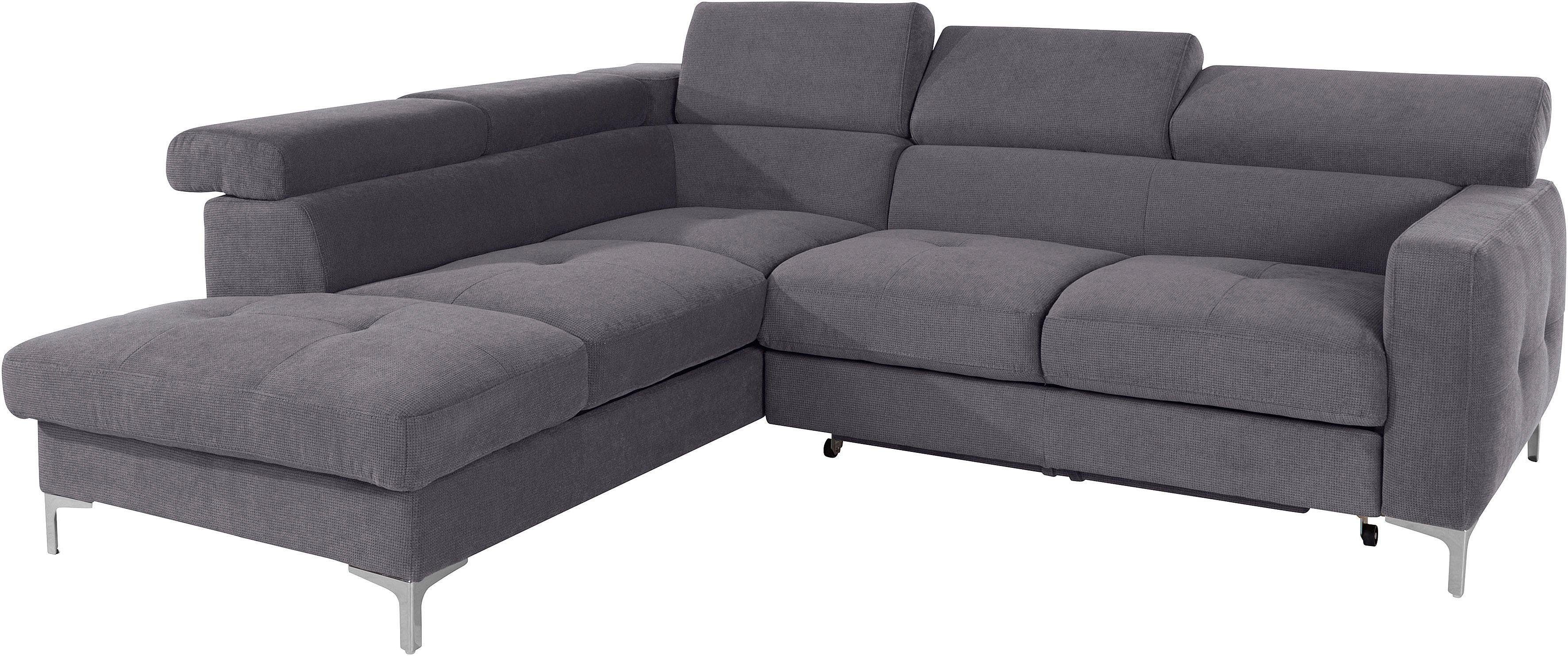 COTTA Ecksofa "Sammy L-Form", mit Kopfteilverstellung, wahlweise mit Bettfu günstig online kaufen