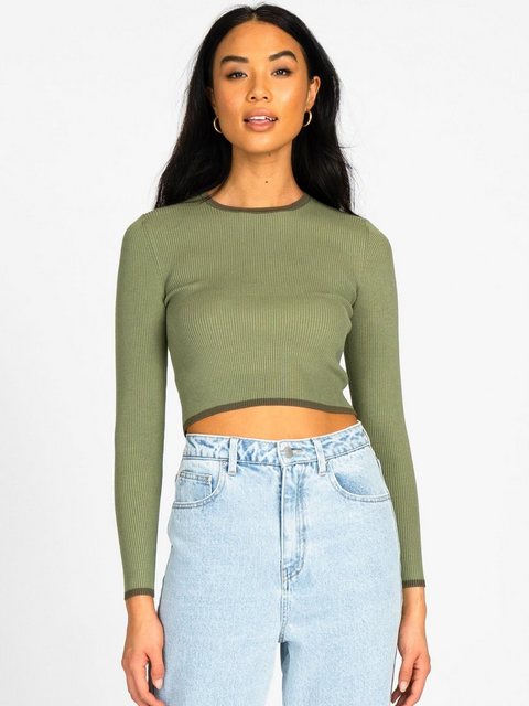 Rusty Langarmshirt CHARIS RIBBED CROP L/S CONTRAST KNIT TOP günstig online kaufen