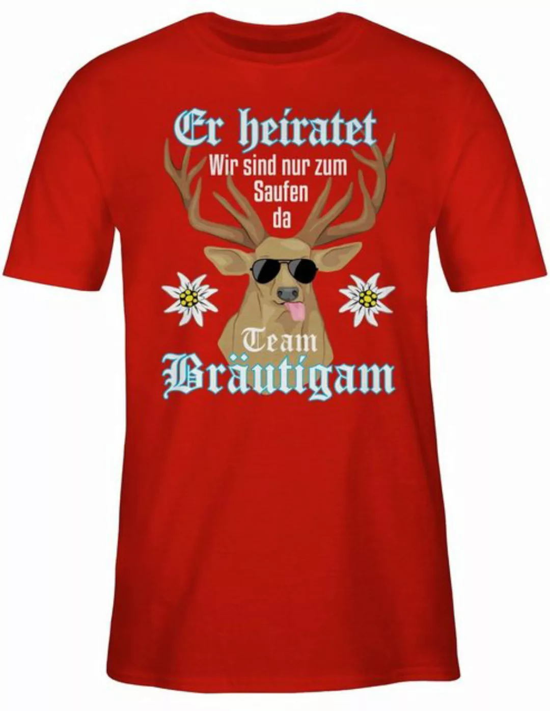 Shirtracer T-Shirt Team Bräutigam - Er Heiratet JGA Männer günstig online kaufen