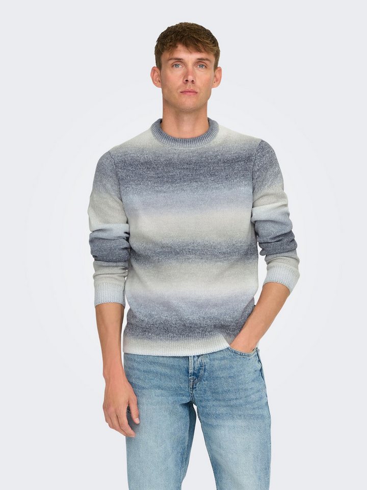 ONLY & SONS Strickpullover Strickpullover Rundhals Flachstrick Regular Fit günstig online kaufen