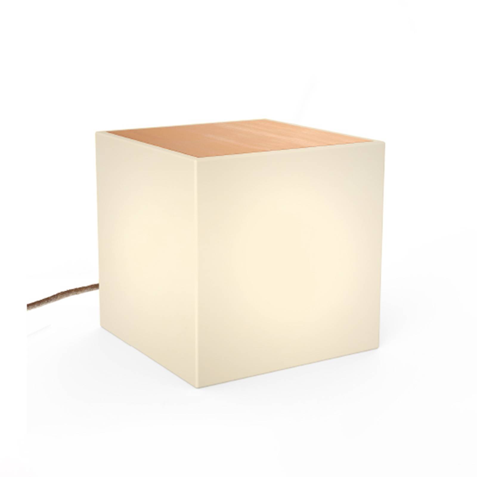 Newgarden Bora Tisch mit Lichtquelle, Holzplatte günstig online kaufen