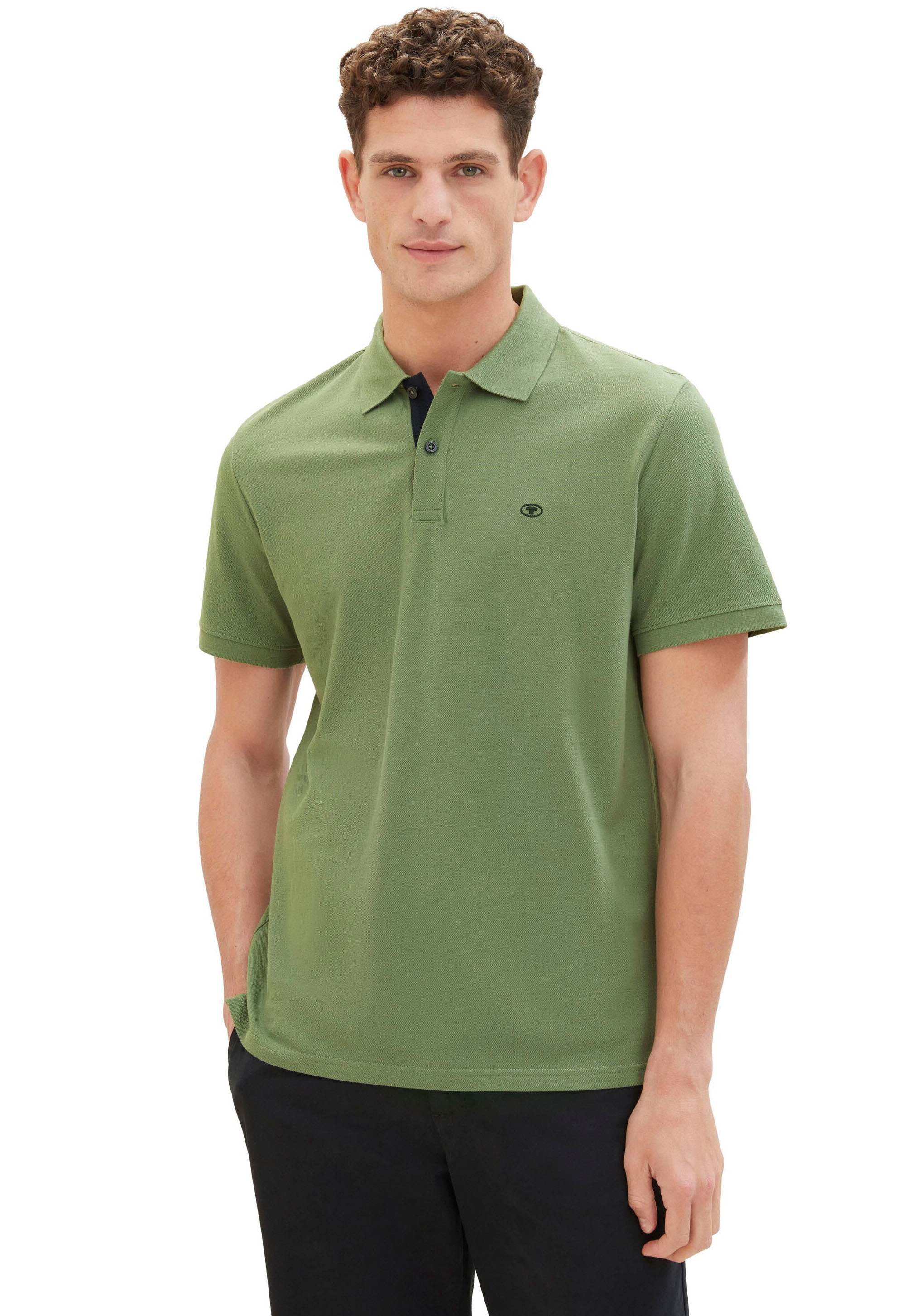 TOM TAILOR Poloshirt mit Knopfleiste und Logo günstig online kaufen