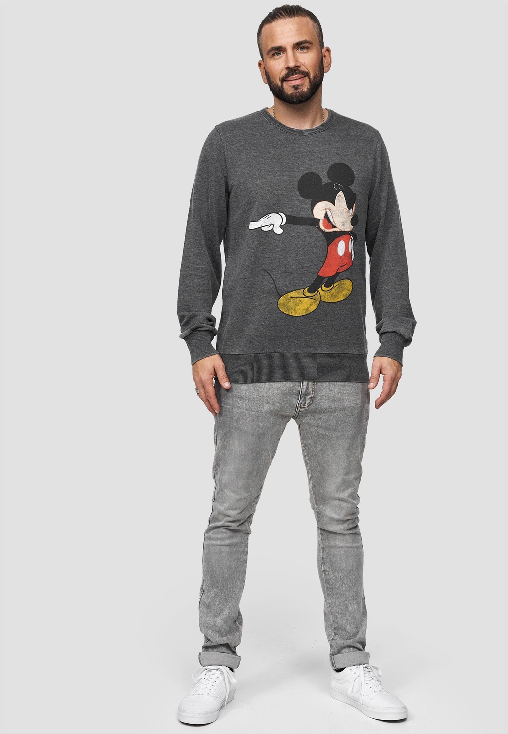 Recovered Sweatshirt "Disney Pointing Mickey", im zeitlosen Design günstig online kaufen