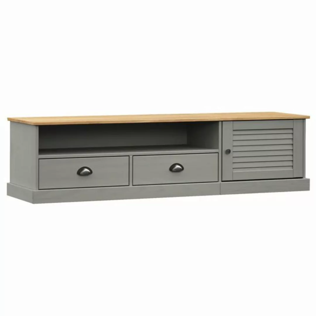 vidaXL TV-Schrank TV-Schrank VIGO Grau 156x40x40 cm Massivholz Kiefer (1-St günstig online kaufen