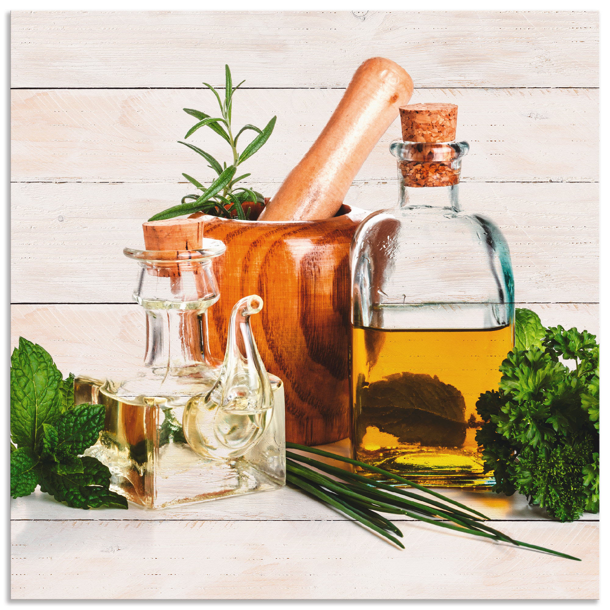 Artland Wandbild »Olivenöl und Kräuter - Küche«, Arrangements, (1 St.), als günstig online kaufen
