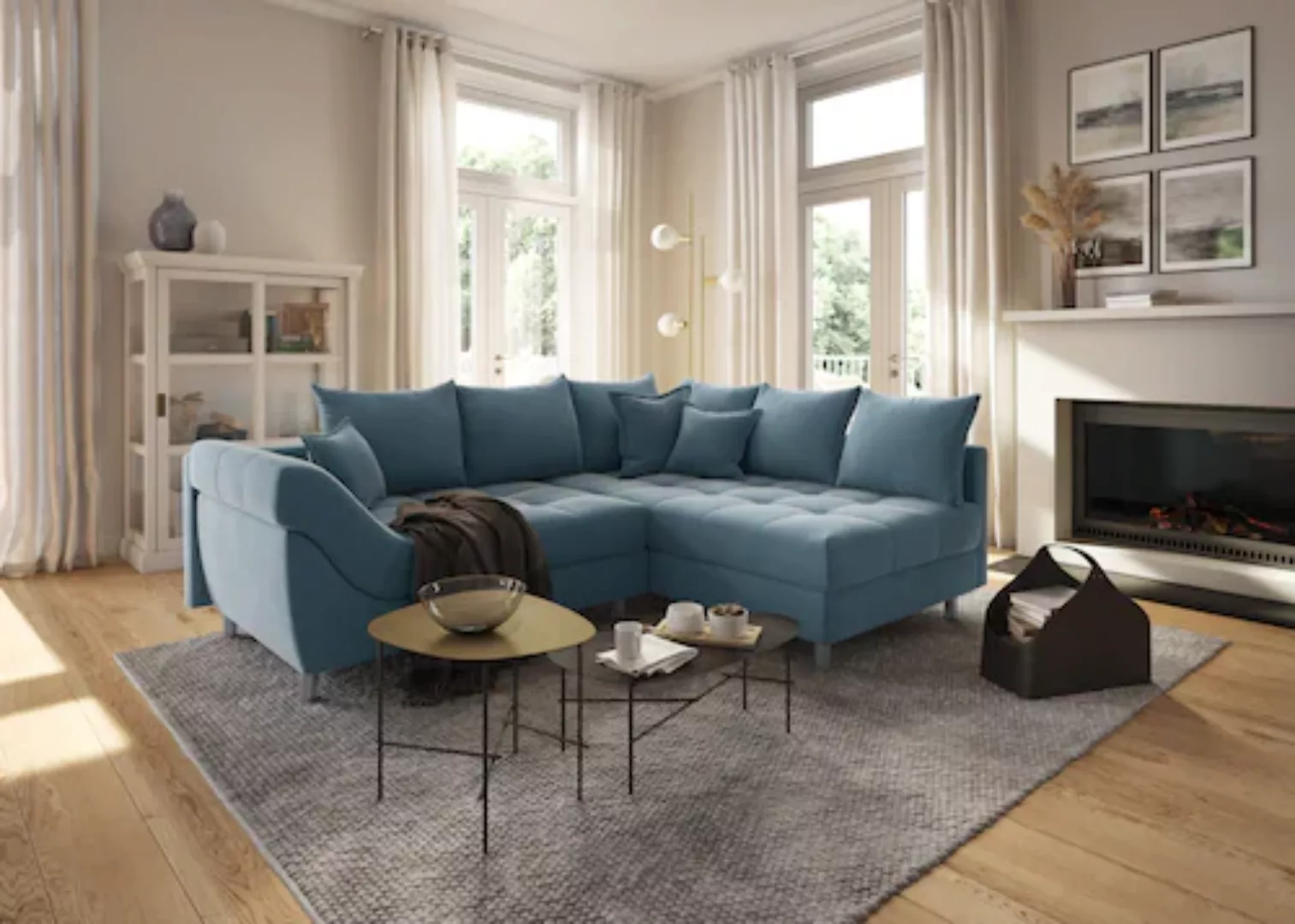 COLLECTION AB Ecksofa Joseli, mit Zier- und Rückenkissen, komfortable Schan günstig online kaufen