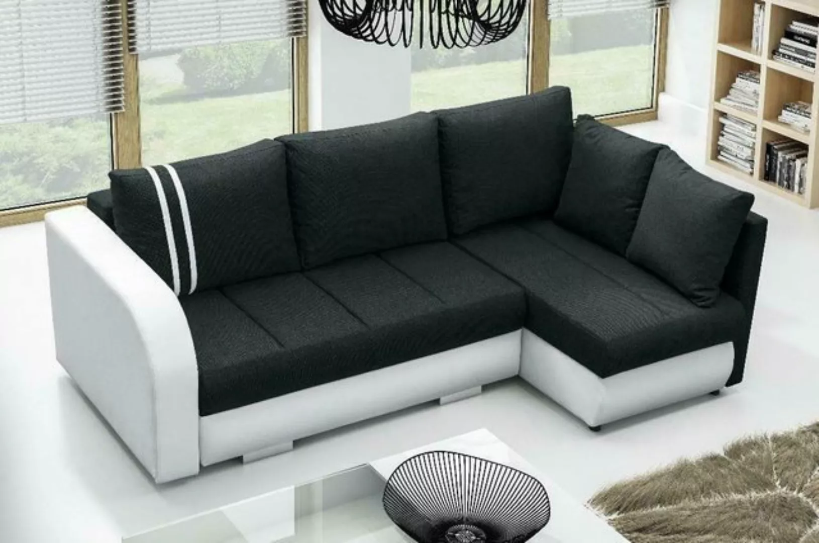 JVmoebel Ecksofa Design Ecksofa Couch Wohnlandschaft Schlafsofa Funktionsso günstig online kaufen