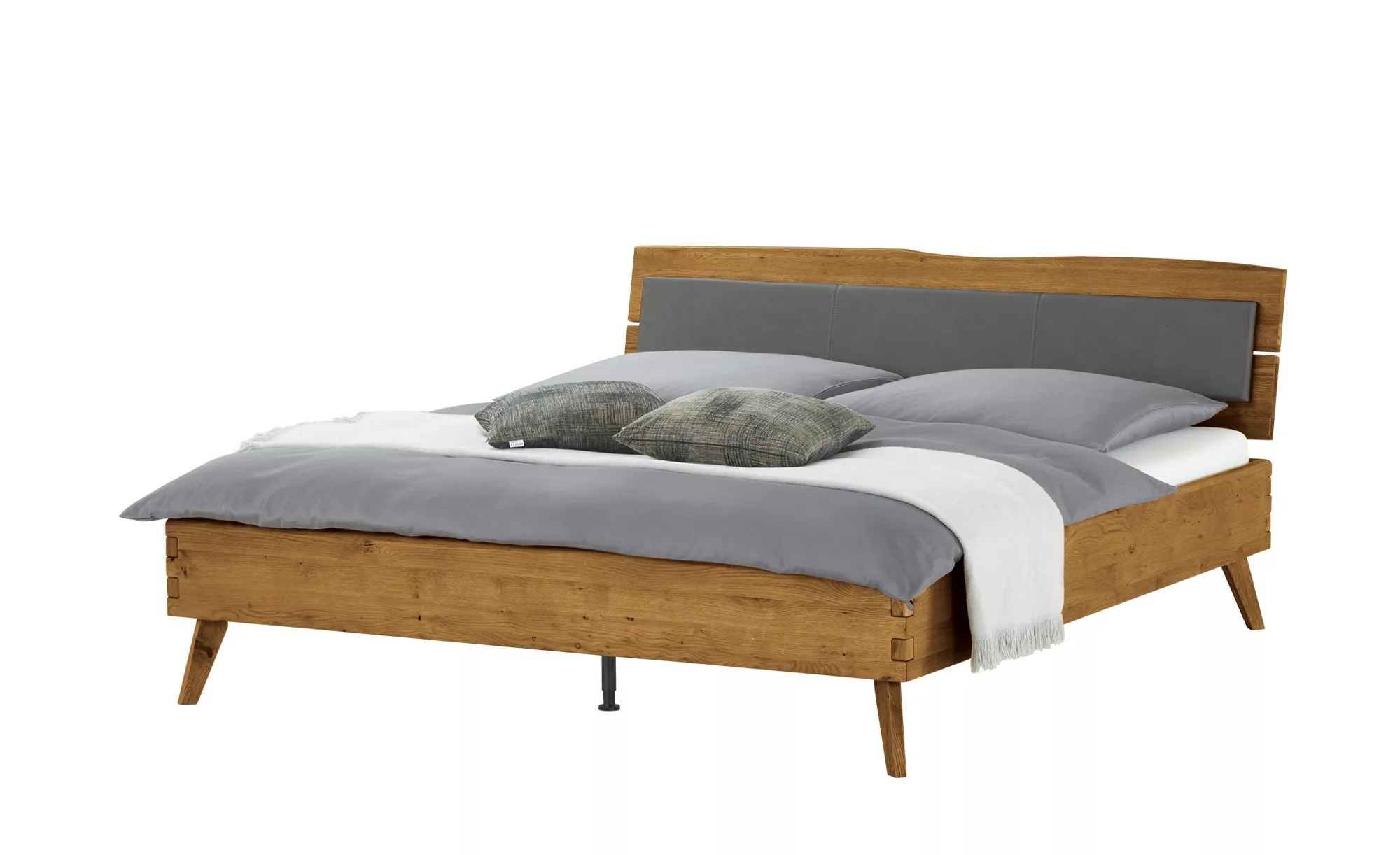 Massivholz-Bettgestell - holzfarben - 188 cm - 91 cm - Betten > Bettgestell günstig online kaufen