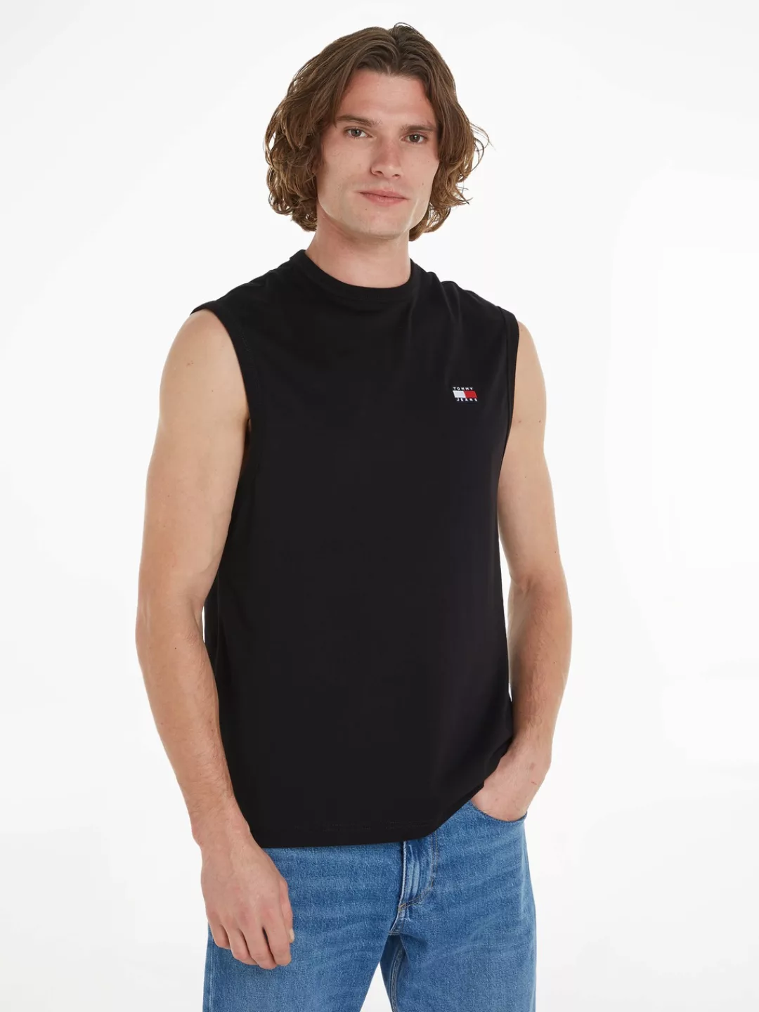 Tommy Jeans Rundhalsshirt TJM REG BADGE TANK TOP EXT mit Logoprägung günstig online kaufen