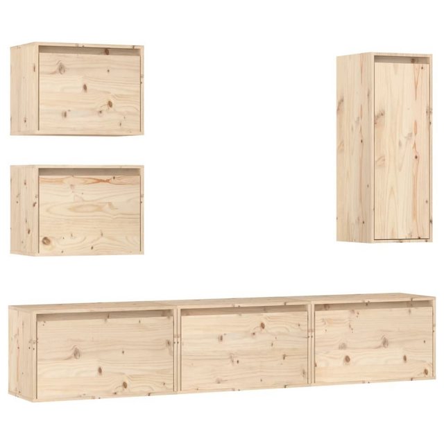 vidaXL TV-Schrank TV-Schränke 6 Stk Massivholz Kiefer Lowboard Lowboard günstig online kaufen