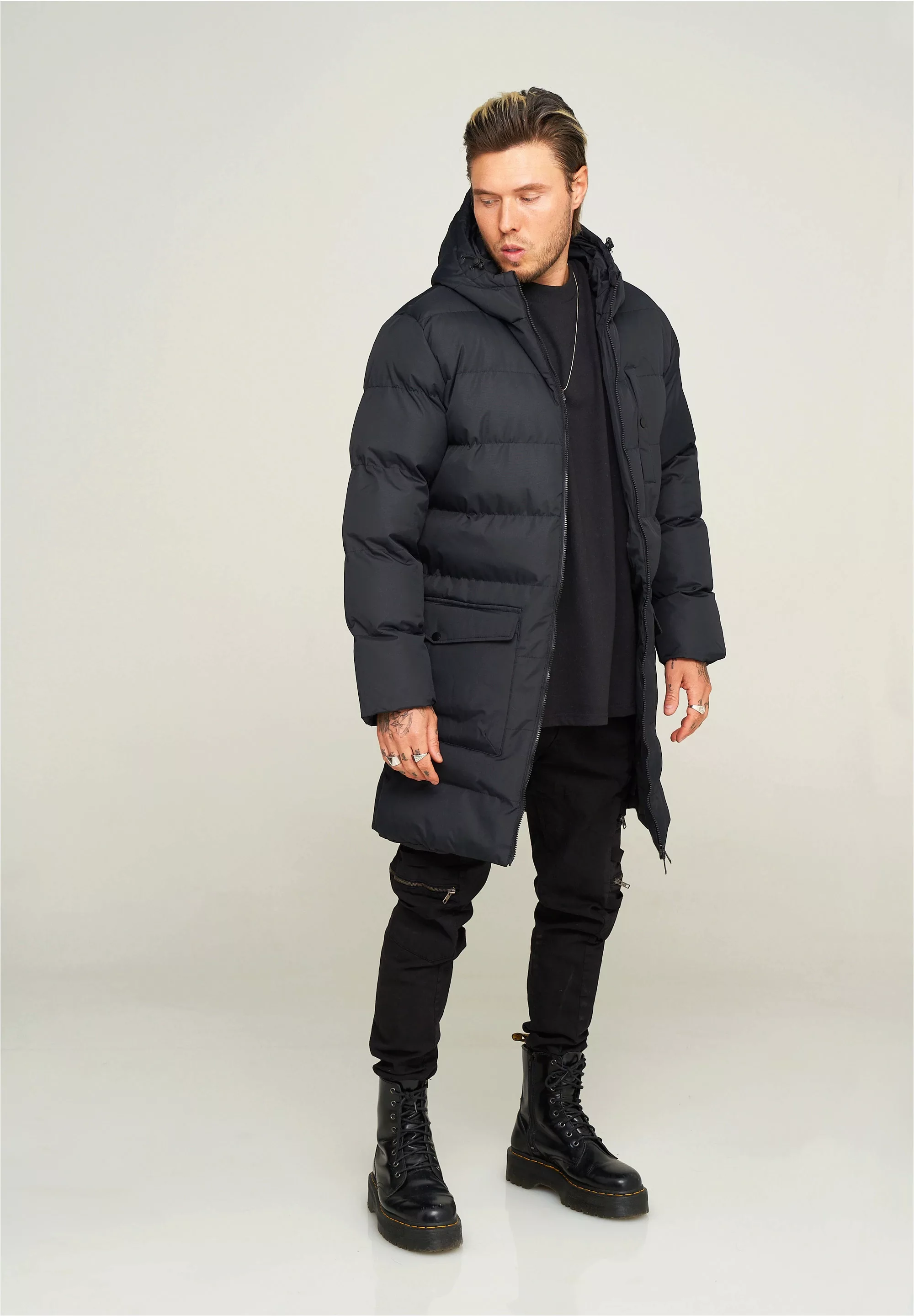 behype Steppjacke "PUFFER PARKA", Steppjacke mit Kapuze günstig online kaufen