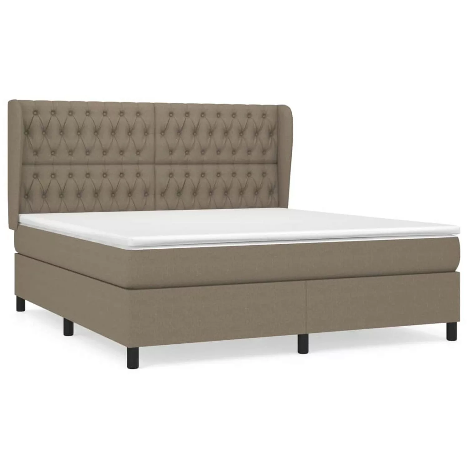 vidaXL Boxspringbett mit Matratze Taupe 180x200 cm Stoff1372566 günstig online kaufen