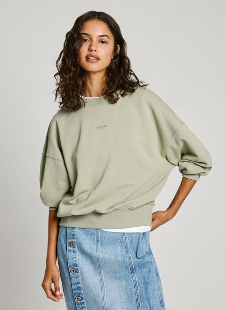 Pepe Jeans Sweatshirt EVELYN mit kleiner Ton-in-Ton Logostickerei günstig online kaufen