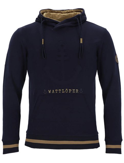 Wattlöper Kapuzenpullover Herren Sweathoody mit Anker-PopUp - Modischer Pul günstig online kaufen