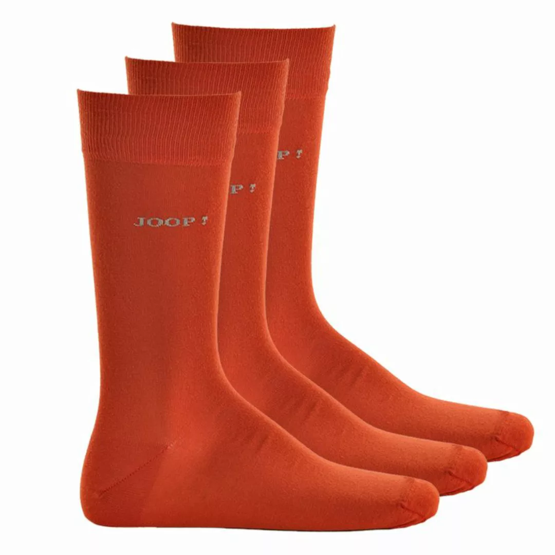JOOP! Herren Socken, 3er Pack - Kurzsocken, Baumwolle, Unifarben Rot 43-46 günstig online kaufen