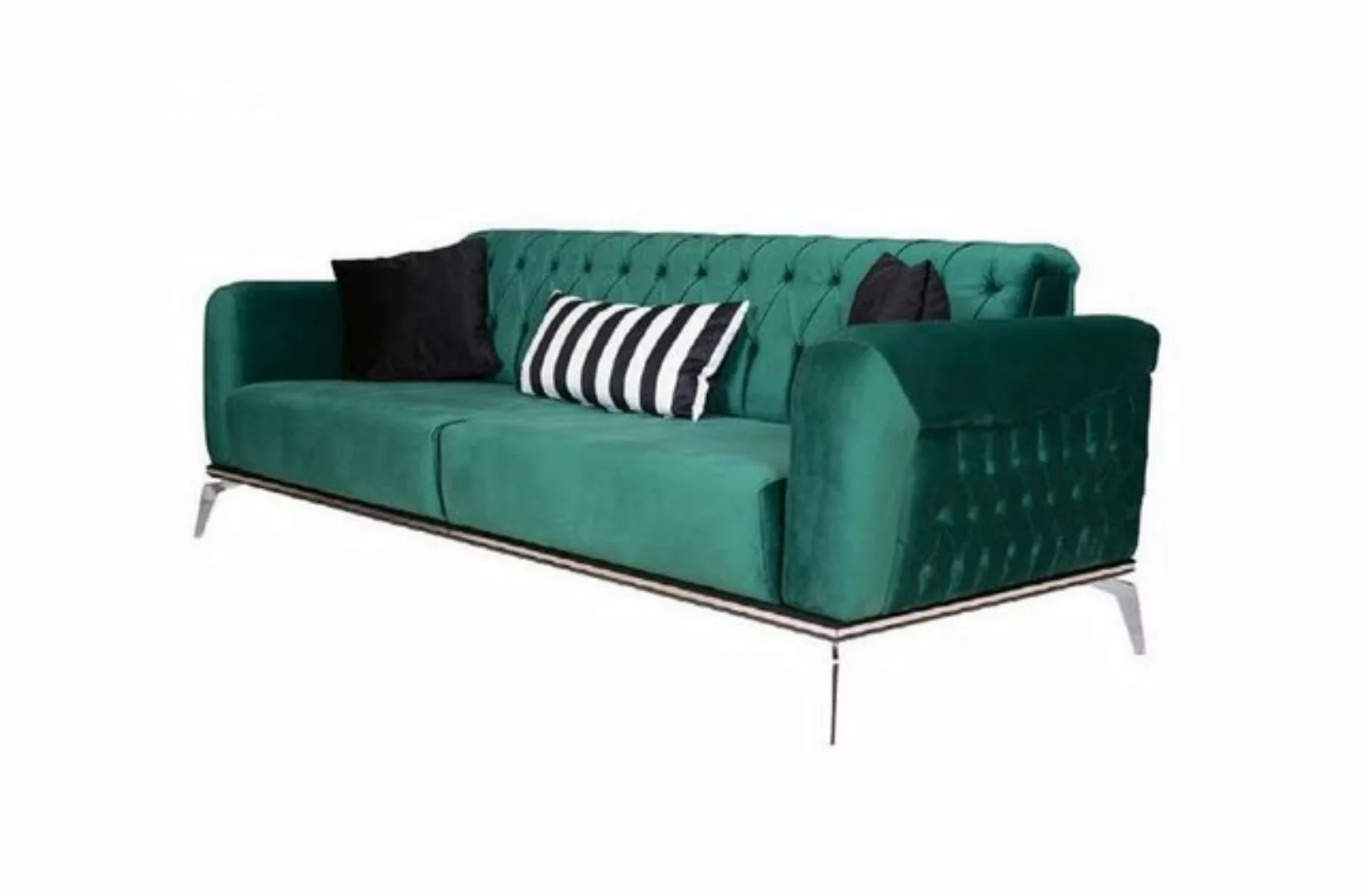 JVmoebel Sofa, Modernes Wohnzimmer Set 2 weiche Chesterfield Sofas + modern günstig online kaufen