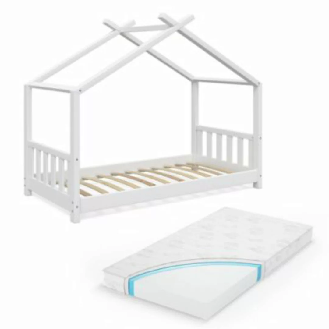 VitaliSpa Kinderbett Design 80x160 cm mit Matratze Weiß weiß Gr. 80 x 160 günstig online kaufen