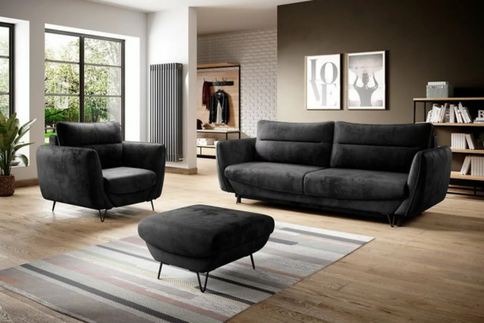 ROYAL24_MARKT Sofa - Wohnzimmer Komfort / Sofa - Sessel - Puff für Entspann günstig online kaufen