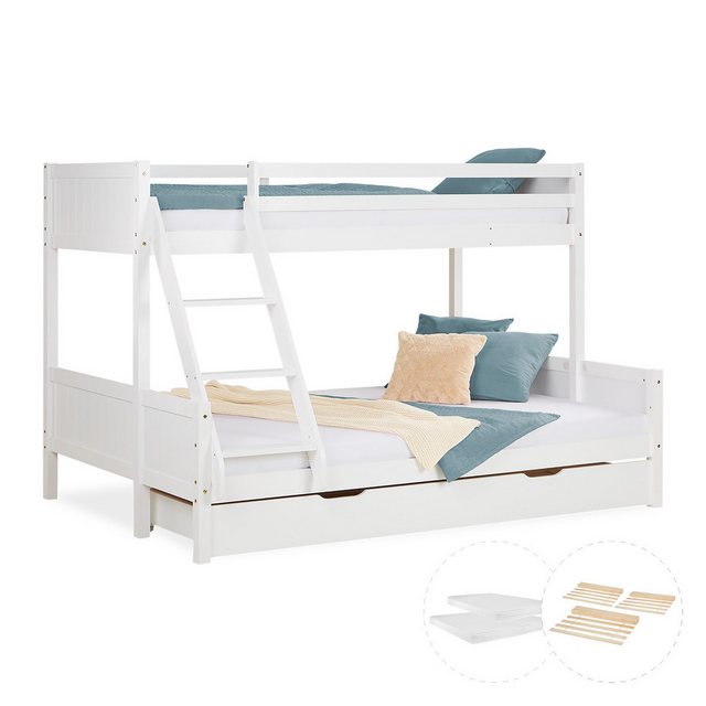 Homestyle4u Etagenbett 90x200 und 140x200 Kinderbett Holz 2 Kinder Massiv m günstig online kaufen