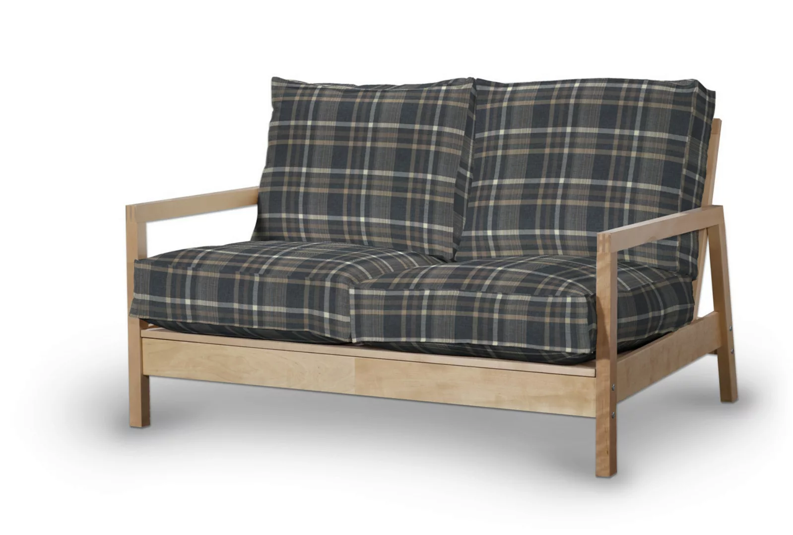 Bezug für Lillberg 2-Sitzer Sofa, braun- blau, Sofahusse, Lillberg 2-Sitzer günstig online kaufen