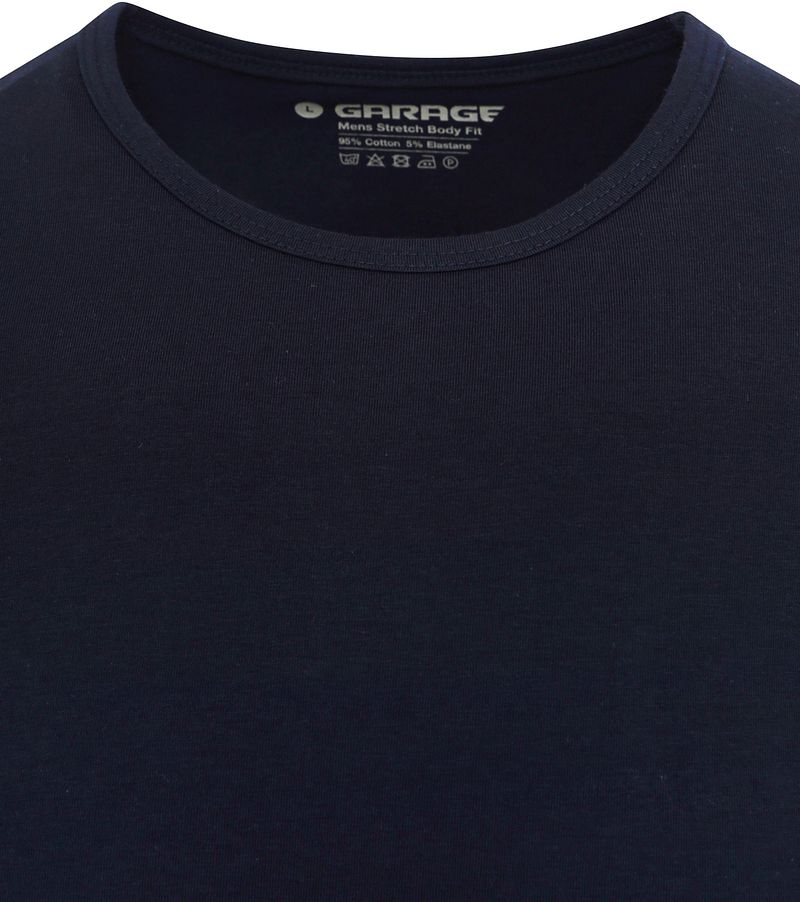 Garage Stretch Basic T-Shirt Navy Rundhals - Größe 3XL günstig online kaufen